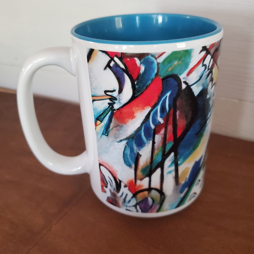 Zazzle abstract 2 tone 15oz. coffee cocoa mug Wassily Kandinsky Improvisation 28 - Picture 12 of 15